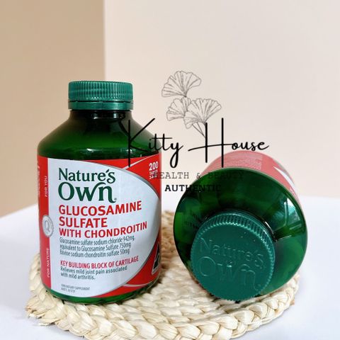 Viên Uống Bổ Khớp Nature's Own Glucosamine Sulfate & Chondroitin 200 Viên - Hỗ Trợ Giảm Đau Khớp, Cứng Khớp, Thoái Hoá Khớp nhẹ