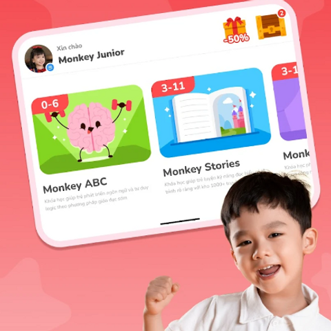 Phần Mềm Học Tiếng Anh Monkey ABC Trọn Đời - Dành Cho Bé 0-6 Tuổi Với 7 Ngôn Ngữ & 5.500 Bài Học Hấp Dẫn