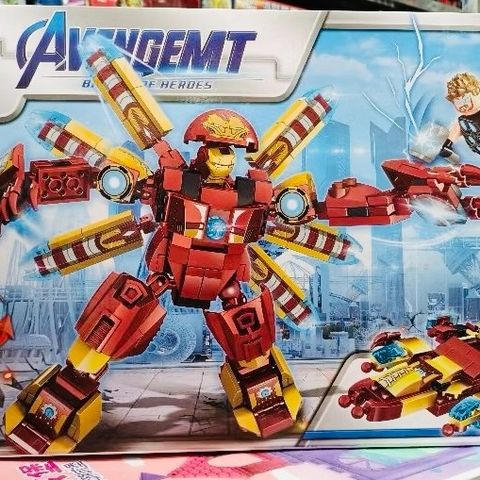 Đồ Chơi Lắp Ráp 2in1 Iron Man Avengers - Biến Hình Xe Ô Tô Thành Robot Siêu Nhân 64106 - Quà Tặng Giáo Dục Cho Trẻ Em