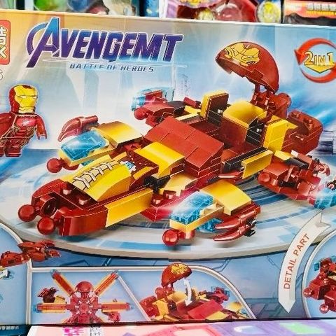 Đồ Chơi Lắp Ráp 2in1 Iron Man Avengers - Biến Hình Xe Ô Tô Thành Robot Siêu Nhân 64106 - Quà Tặng Giáo Dục Cho Trẻ Em