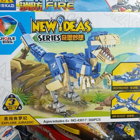 Đồ Chơi Lắp Ráp JIQILE 43001 43017 Robot Khủng Long Biến Hình Thành Xe Ô Tô, Máy Bay, Tàu Thủy - Bộ Lego Khám Phá Thế Giới Jurassic