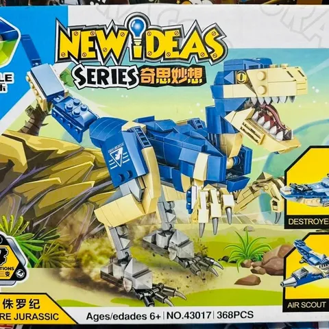 Đồ Chơi Lắp Ráp JIQILE 43001 43017 Robot Khủng Long Biến Hình Thành Xe Ô Tô, Máy Bay, Tàu Thủy - Bộ Lego Khám Phá Thế Giới Jurassic