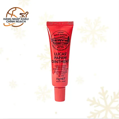 Kem dưỡng đa năng Lucas Papaw Ointment 15g - Giúp làm mềm môi, chống nẻ và hỗ trợ chữa bỏng nhẹ an toàn cho trẻ nhỏ