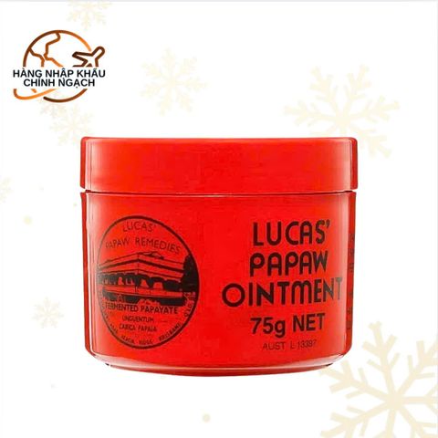Kem Dưỡng Ẩm Đa Năng Lucas Papaw Ointment 75g - Chữa Nẻ Môi, Bỏng, Hăm Tã - Sản Phẩm An Toàn Cho Trẻ Nhỏ Xuất Xứ Úc