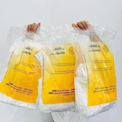 Bông Tẩy Trang Santé & Beauté 600 Miếng - Mềm Mịn, Ít Xơ, Chăm Sóc Da Hiệu Quả, Nhập Khẩu Từ Pháp