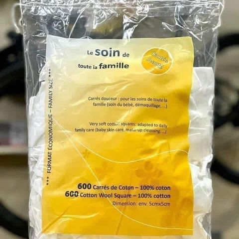 Bông Tẩy Trang Santé & Beauté 600 Miếng - Mềm Mịn, Ít Xơ, Chăm Sóc Da Hiệu Quả, Nhập Khẩu Từ Pháp