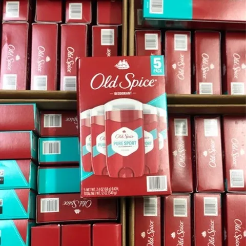 Lốc 5 lăn khử mùi Old Spice Pure Sport 85g - Khô Thoáng, Thơm Lâu, Giải Pháp Tự Tin Cho Nam giới