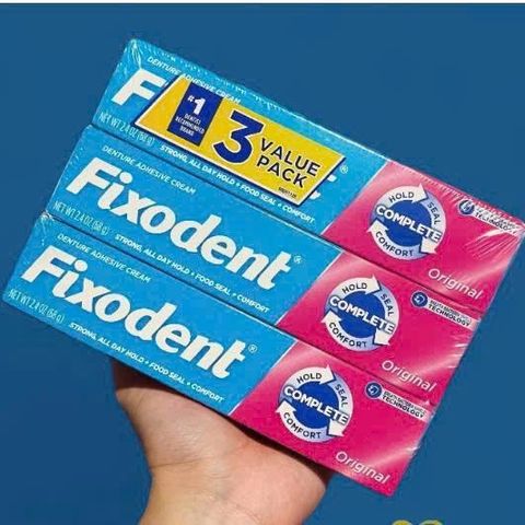 Set 2 Keo Dán Hàm Fixodent 68g - Giúp Hàm Giả Bám Chắc, Chống Lệch, Tiện Lợi Hằng Ngày, Bảo Vệ Nướu Miệng