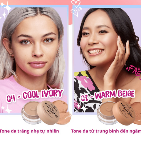 Phấn Tươi Essence Mousse 16g - Kiềm Dầu, Che Khuyết Điểm, Chất Kem Mỏng Nhẹ Tệp Da Tự Nhiên Từ Đức