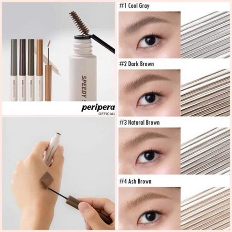 Mascara Chuốt Lông Mày Peripera Speedy Skinny Brow 3g - Kiểm Soát Lông Mày Tự Nhien, Không Bết, Dễ Sử Dụng Từ Hàn Quốc