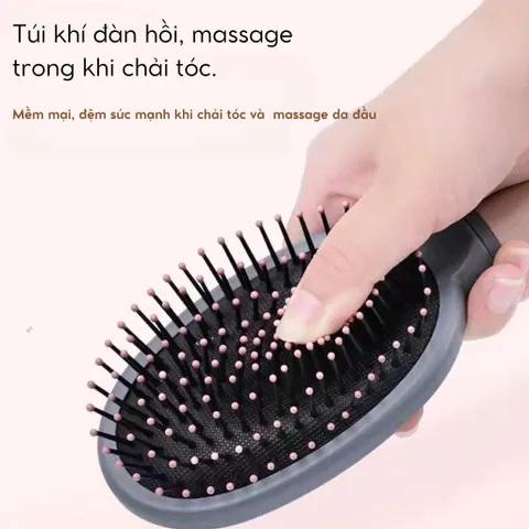 Lược Sấy Phồng Tạo Kiểu Massage Cao Cấp - Chống Tĩnh Điện, Thiết Kế Thanh Lịch, Phù Hợp Với Tất Cả Loại Tóc