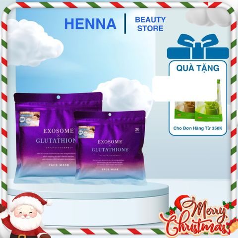 Mặt Nạ Dưỡng Trắng Exosome Glutathione Cao Cấp – 30 Miếng Cấp Nước, Phục Hồi, Trẻ Hóa Da, Tăng Cường Đàn Hồi, Phù Hợp Mọi Loại Da