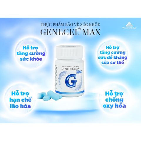 Thực Phẩm Hỗ Trợ Tăng Cường Sức Đề Kháng GENECEL MAX - Giảm Oxy Hóa, Chống Lão Hóa Hiệu Quả, Bổ Sung Vitamin Và Khoáng Chất