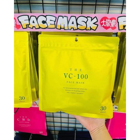 Mặt Nạ The VC-100 Face Mask 30 Miếng Nhật Bản - Dưỡng Da, Chống Lão Hóa, Làm Trắng Da, Cung Cấp Ẩm Chất Lượng Cao
