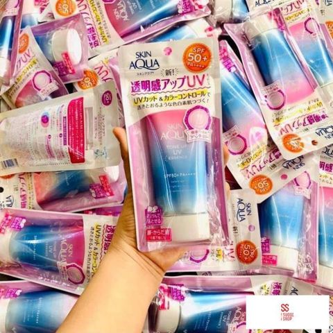 Kem Chống Nắng Skin Aqua Tone Up UV SPF 50+ - Bảo Vệ Da, Nâng Tone, Hàng Nội Địa Nhật Bản - Gel & Sữa Dành Cho Da Mụn, Da Dầu