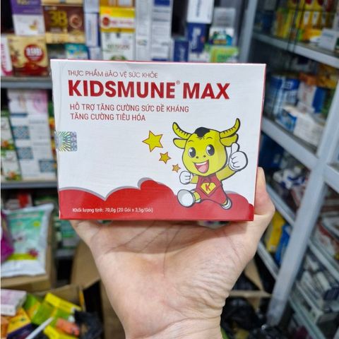 KIDSMUNE MAX - Tăng Cường Sức Đề Kháng và Hỗ Trợ Tiêu Hóa Cho Trẻ Em - Giải Pháp Cho Trẻ Biếng Ăn, Ốm Vặt Chính Hãng
