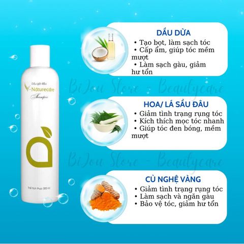 Combo Dầu Gội Dầu Xả Vnaturecare 300ml - Giải Quyết Gàu, Giảm Gãy Rụng, Tóc Mềm Mượt, 100% Tự Nhiên An Toàn Cho Gia Đình