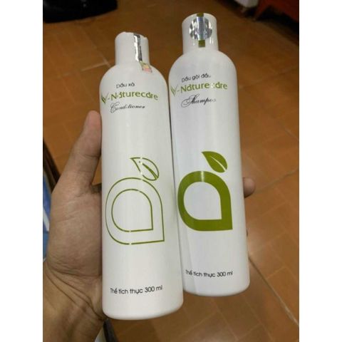 Combo Dầu Gội Dầu Xả Vnaturecare 300ml - Giải Quyết Gàu, Giảm Gãy Rụng, Tóc Mềm Mượt, 100% Tự Nhiên An Toàn Cho Gia Đình