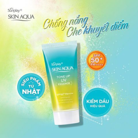 Kem Chống Nắng Nâng Tone SUNPLAY Skin Aqua UV Essence SPF50+ PA++++ 50g - Chống UV, Nâng Tông Da, Dưỡng Ẩm Cho Mặt