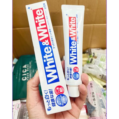 Kem Đánh Răng White & White Nhật Bản 150gr - Làm Trắng Răng, Thơm Miệng, Hơi Thở Mát Lạnh, Chăm Sóc Răng Miệng Chuyên Nghiệp