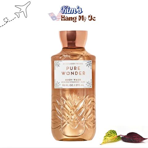 Sữa Tắm Dưỡng Ẩm Bath & Body Works Pure Wonder 295ml - Hương Nước Hoa Iced Rosé, Dưỡng Da Mềm Mịn, An Toàn Cho Mọi Loại Da