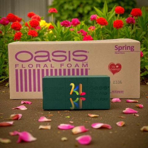 Xốp Xanh Cắm Hoa Tươi Oasis Malaysia - Mút Xốp Giữ Nước Lâu Cho Hoa Sáp, Thiết Kế Thân Thiện Với Môi Trường
