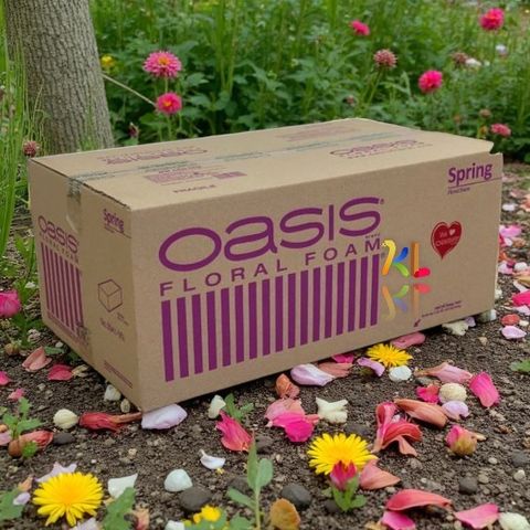 Xốp Xanh Cắm Hoa Tươi Oasis Malaysia - Mút Xốp Giữ Nước Lâu Cho Hoa Sáp, Thiết Kế Thân Thiện Với Môi Trường