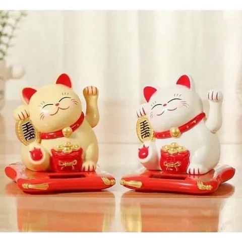 Mèo Thần Tài Vẫy Tay Năng Lượng Mặt Trời - Linh Vật May Mắn Tài Lộc Phong Thủy Cho Gia Đình và Kinh Doanh