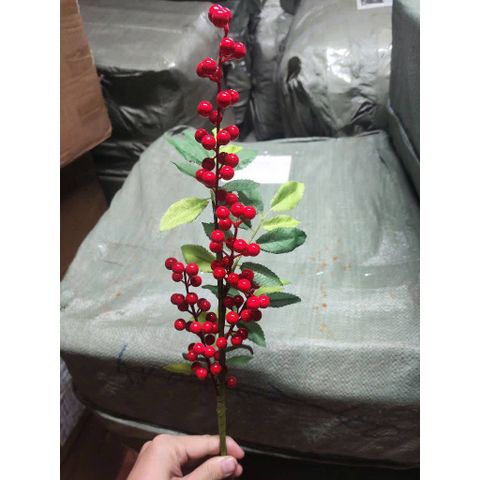 Cành Đào Đông Nhân Tạo 65cm Với Quả & Lộc Non - Trang Trí Tết Sang Trọng, Decor Nhà Cửa 408299
