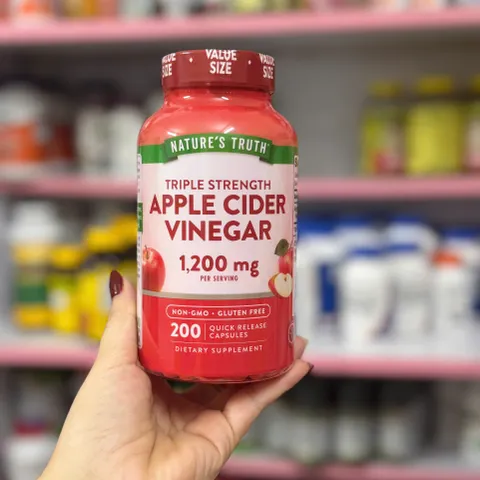 Giấm Táo Hỗ Trợ Giảm Cân Nature's Truth 1200mg - Viên Uống Thanh Lọc Cơ Thể, Không Vị Chua, 200 Viên Mỹ