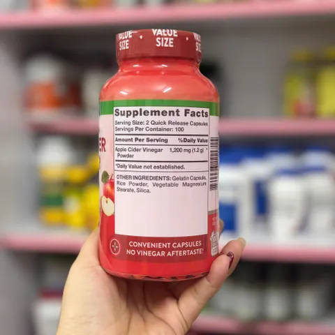 Giấm Táo Hỗ Trợ Giảm Cân Nature's Truth 1200mg - Viên Uống Thanh Lọc Cơ Thể, Không Vị Chua, 200 Viên Mỹ