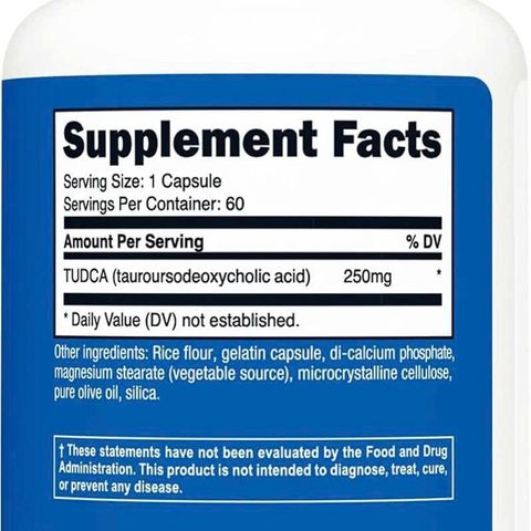 Viên Uống Nutricost TUDCA 250mg - Hỗ Trợ Giải Độc Gan, Bảo Vệ Chức Năng Gan và Mật - 60 Viên