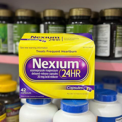 Nexium 24HR 20mg 42 viên – Hỗ trợ giảm ợ nóng và trào ngược dạ dày – Giảm đau dạ dày hiệu quả, sản phẩm nhập khẩu Mỹ