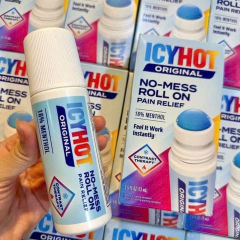 Lăn giảm đau IcyHot No Mess 73ml – giảm đau, thẩm thấu nhanh