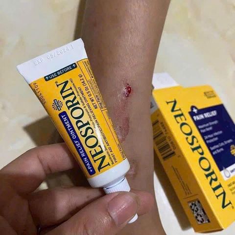 Kem mỡ Neosporin + Pain Relief 14.2g - Giảm đau, hỗ trợ liền sẹo nhanh chóng, sản phẩm chăm sóc da hiệu quả từ Mỹ