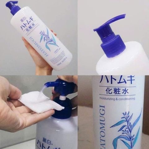 Toner Hatomugi Ý Dĩ 500ml - Cấp Nước, Dịu Da, Dưỡng Ẩm Từ Thiên Nhiên, Chăm Sóc Da Nhạy Cảm, Naturie Nhật Bản