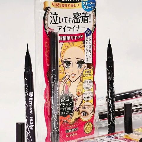 Kẻ Mắt Kiss Me Heroine Make Smooth Liquid Eyeliner - Chống Trôi, Sắc Nét, Dễ Dùng, Thiết Kế Tinh Tế, Mỹ Phẩm Nhật Bản