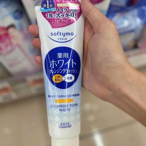 Sữa Rửa Mặt Kose Softymo Cleansing Foam White 190g - Làm Sạch Dịu Nhẹ, Hỗ Trợ Sáng Da cho Mọi Loại Da