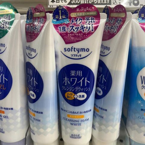 Sữa Rửa Mặt Kose Softymo Cleansing Foam White 190g - Làm Sạch Dịu Nhẹ, Hỗ Trợ Sáng Da cho Mọi Loại Da