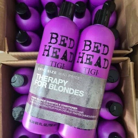 Dầu Gội Xả Tigi Bed Head Tím 750ml (giảm vàng tóc, nuôi dưỡng mềm mượt)