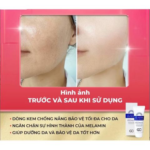 Kem Chống Nắng GC Nature Sun Cream Nâng Tone Dưỡng Trắng SPF 50+ PA++++ 60ml Hàn Quốc