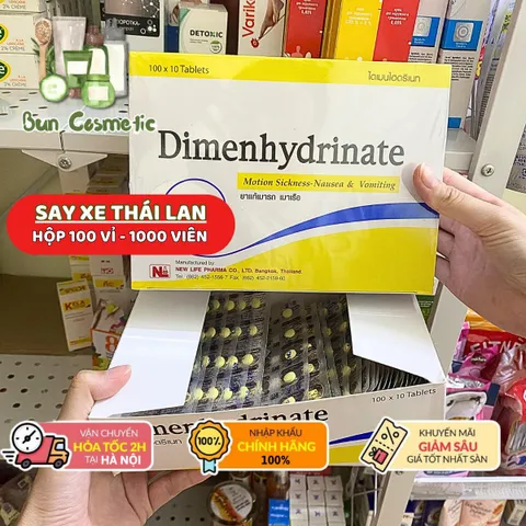 Say Xe Thái Lan 1000 Viên - Thực Phẩm Chức Năng Hỗ Trợ Giảm Say Tàu Xe, Chống Buồn Nôn, Dễ Dàng Sử Dụng