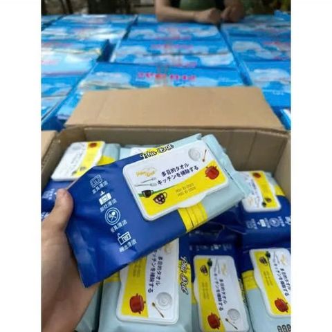 (Combo 05 gói) Khăn Ướt Lau Bếp Đa Năng Phú Đạt - Gói 80 Tờ, Tẩy Dầu Mỡ, Vệ Sinh Đa Năng, Tiện Lợi Cho Gia Đình