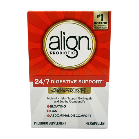 Viên uống hỗ trợ tiêu hóa Align Probiotic Digestive Support 42 viên - Bổ sung lợi khuẩn cho sức khỏe đường ruột khỏe mạnh