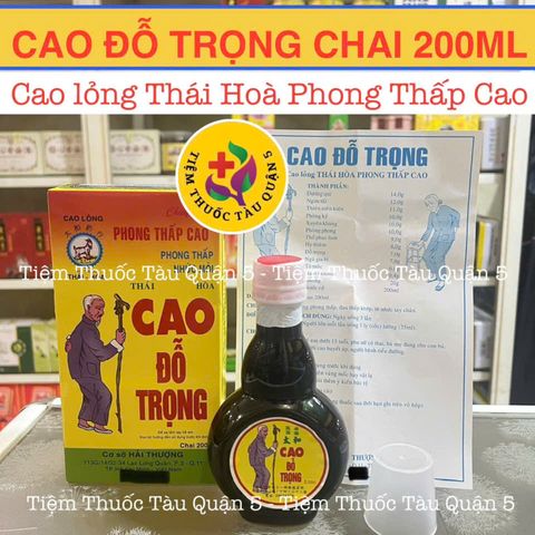Cao Đỗ Trọng Thái Hoà 280ml - Giảm Đau, Viêm, Tê Bì Chân Tay - Hỗ Trợ Khớp Chính Hãng, Ngày Mới