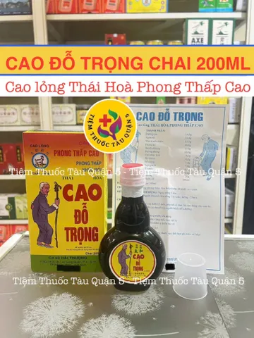 Cao Đỗ Trọng Thái Hoà 280ml - Giảm Đau, Viêm, Tê Bì Chân Tay - Hỗ Trợ Khớp Chính Hãng, Ngày Mới