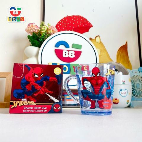 Cốc Uống Nước Siêu Nhân Người Nhện Spider-Man - Ly Nhựa An Toàn Chất Lượng Cao Cho Trẻ Em - Quà Tặng Dành Cho Fan Marvel