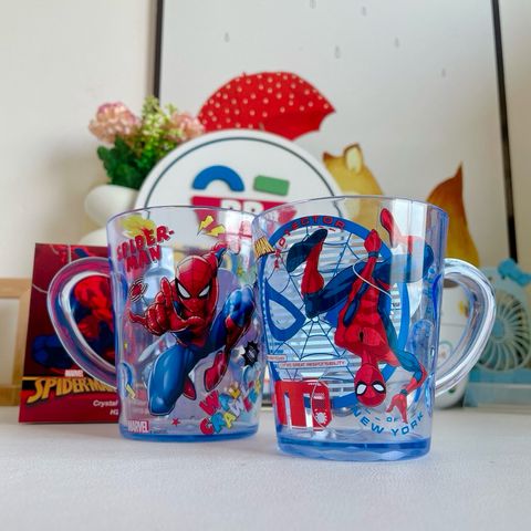 Cốc Uống Nước Siêu Nhân Người Nhện Spider-Man - Ly Nhựa An Toàn Chất Lượng Cao Cho Trẻ Em - Quà Tặng Dành Cho Fan Marvel