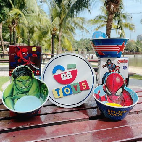 Bát Ăn Dặm Cho Bé Hulk Nhựa Melamine HULK001 - Dụng Cụ Ăn Uống An Toàn, Tiện Lợi Cho Trẻ Nhỏ, Kích Thước 17x3.8cm