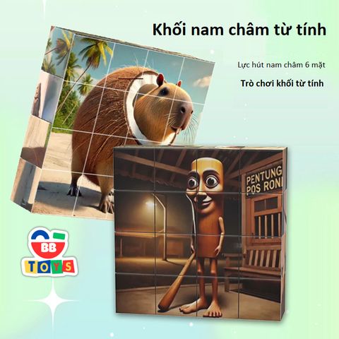 Khối Đồ Chơi Nam Châm Tung Tung Tung Sahur - Giáo Dục Tư Duy Sáng Tạo Dành Cho Trẻ Em - Lắp Ghép Nhân Vật Độc Đáo